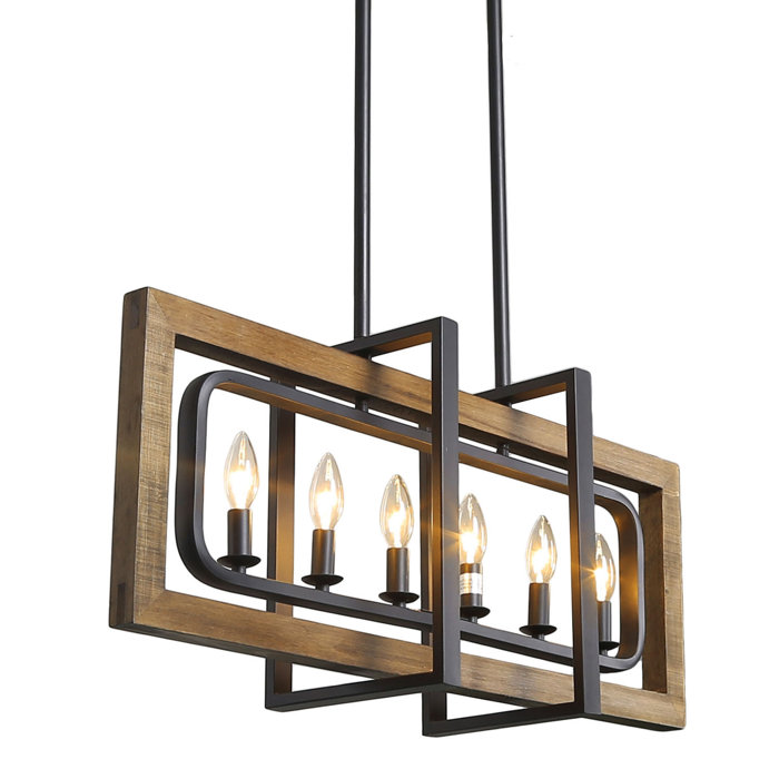 Gracie Oaks Bea 6 Light Kitchen Island Geometric Pendant & Reviews